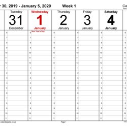 Sublime Weekly Calendar Free Printable Templates For Downloading