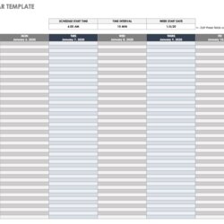 Free Google Calendar Templates Template Schedule Employee Sheets Time Weekly Docs Printable Doc Work Year
