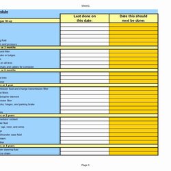 Exceptional Preventive Maintenance Schedule Template Excel Beautiful