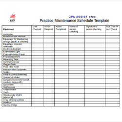 Spiffing Preventive Maintenance Schedule Template Excel Task List Templates Practice Word Free Download