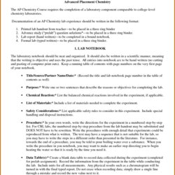 Wonderful Chemistry Lab Report Format