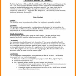 Worthy Chemistry Lab Report Template