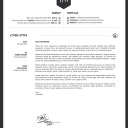 Printable Cover Letter Template