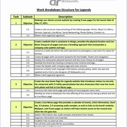 Wonderful Excel Work Breakdown Structure Template Templates Schedule Lovely Of
