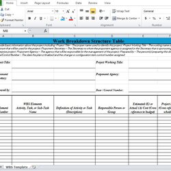 Marvelous Work Breakdown Structure Excel Template Templates Structures Sure Will Spreadsheet