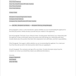 Supreme Reference Letter Template Download Free Word