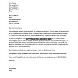 Managerial Employee Reference Letter Templates For Word Or Newer Template Sample Office Manager Business