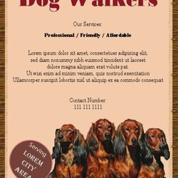 Swell Dog Walking Flyer Certificate Template Flyers Sitting