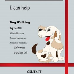 Free Templates Dog Walking Flyer Template Business Sitting Certificate Flyers Services Dogs Walker Small