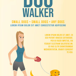 Magnificent Printable Dog Walking Flyer Template Free Templates Ts