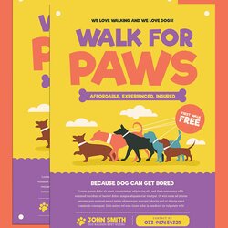 Dog Walkers Flyer Template Free Label Templates Design