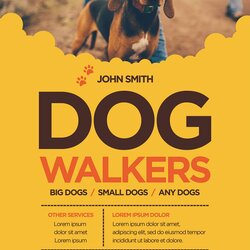 Smashing Dog Walker Flyer Template Free Printable Templates