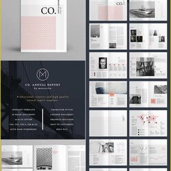 Very Good Free Book Templates Of Annual Report With Awesome Layouts Throughout
