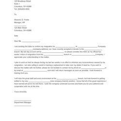 Sublime Two Weeks Notice Letters Resignation Letter Templates