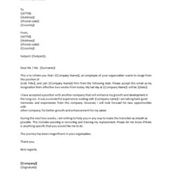 The Highest Quality Simple Two Week Notice Letter Templates At