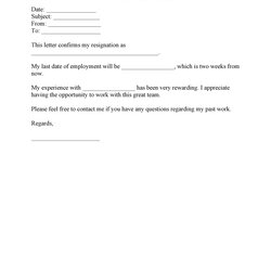 Smashing Two Weeks Notice Letters Resignation Letter Templates Template Sample Programs Current
