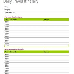 Capital Itinerary Templates In Excel Template Daily Business