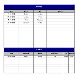 Brilliant Excel Itinerary Template Templates Travel Schedule Free Format