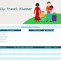 Legit Family Travel Itinerary Template In Excel Download