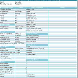 Magnificent Vacation Itinerary Template Free Samples Examples Family Travel Excel