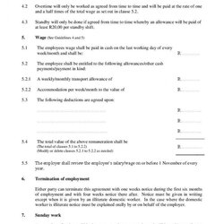 Free Basic Employment Contract Template South Africa Shocking Concept