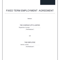 Admirable Fixed Term Employment Contract Precedent Page