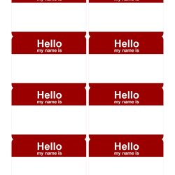 Exceptional Free Name Tag Badge Templates Template