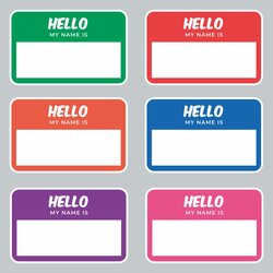 Sterling Name Tag Template Free Printable World Holiday Tags Templates
