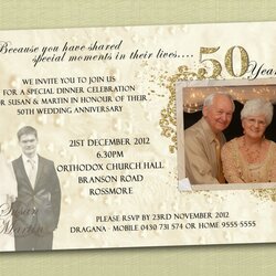 Brilliant Wedding Anniversary Invitation Templates And Bridal Wording Publisher Muster Planning Parties