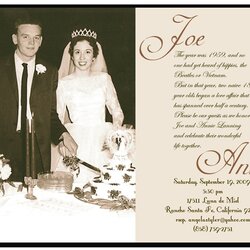Superb Best Images Of Wedding Anniversary Invitation Templates Printable Invitations Template Wording Party