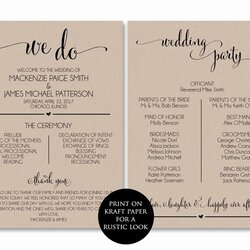 Matchless Free Wedding Programs Templates Example Document Template Program Beautiful By Of