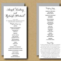 Pin By On Paper Products Wedding Programs Program Template Printable