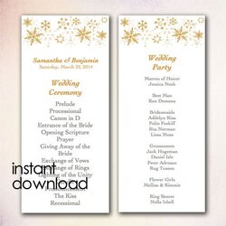 Wedding Program Template Instant Download By