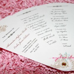 High Quality Free Wedding Templates Programs Program Fan Template Fans Ten Designs Style Ceremony Printable