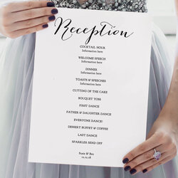 Peerless Reception Program Printable Wedding Card In Sizes Joan Connie