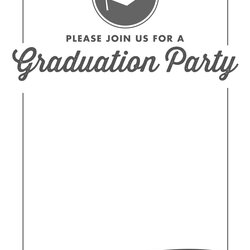 Swell Ribbon Graduation Free Printable Party Invitation Template Templates Borders Invitations Greetings
