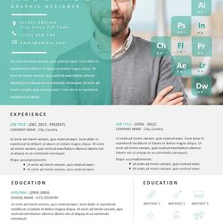 Matchless Eye Catching Resume Template