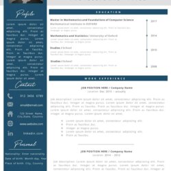 Eye Catching Professional Resume Cover Letter Template Font