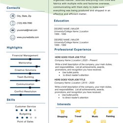 Brilliant Eye Catching Professional Resume Template Matching Cover