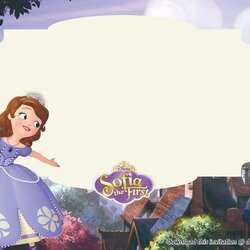 Wonderful Free Printable Sofia The First Invitation Templates