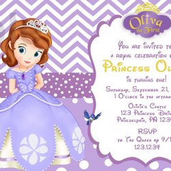 Fine Sofia The First Invitations Templates