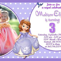 High Quality Sofia The First Invitation Templates Unavailable Listing On