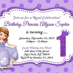 Perfect Sofia The First Invitation Templates Custom Photo Invitations