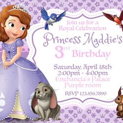 Sofia The First Invitation Princess