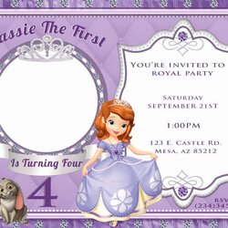 Supreme Sofia The First Invitation Templates Best Of