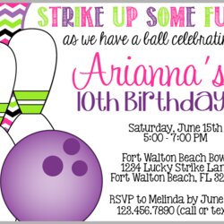 Spiffing Printable Bowling Invitations