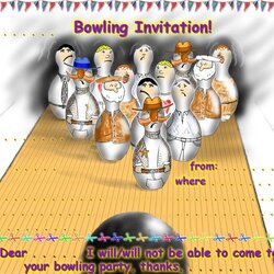 Sublime Free Bowling Party Invitation Printable Invitations Template Birthday Templates Amazing Outstanding