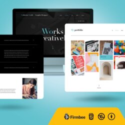 Fine Graphic Designer Portfolio Website Template Free Bootstrap