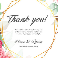 Outstanding Wedding Thank You Template Free Download Printable Templates Ts