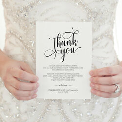 Perfect Wedding Thank You Note Card Template